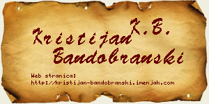 Kristijan Bandobranski vizit kartica